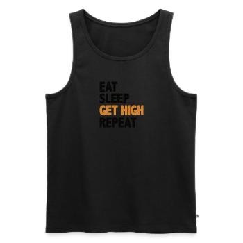 Leitungsmonteur Monteur Elektriker Freileitung - Männer Premium Bio Tank Top - Schwarz - Vorne - AI Model Male 178 light (178cm)