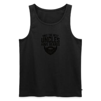 Onkel Bart Bartträger Spruch | lustiges Geschenk - Männer Premium Bio Tank Top - Schwarz - Vorne - Michal (187cm)