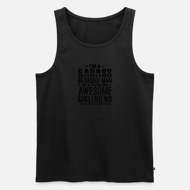 Bart Partner Beziehung Freundin Geschenk - Männer Premium Bio Tank Top - undefined