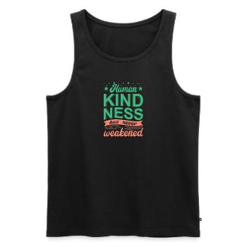 Human Kindness - Männer Premium Bio Tank Top - Schwarz - Vorne - Michal (187cm)