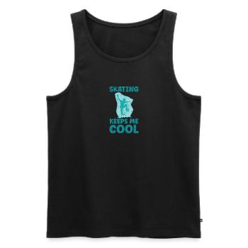 Skating keeps me cool - Skating - Men's Premium Organic Tank Top - black - Front - Michal (187cm)