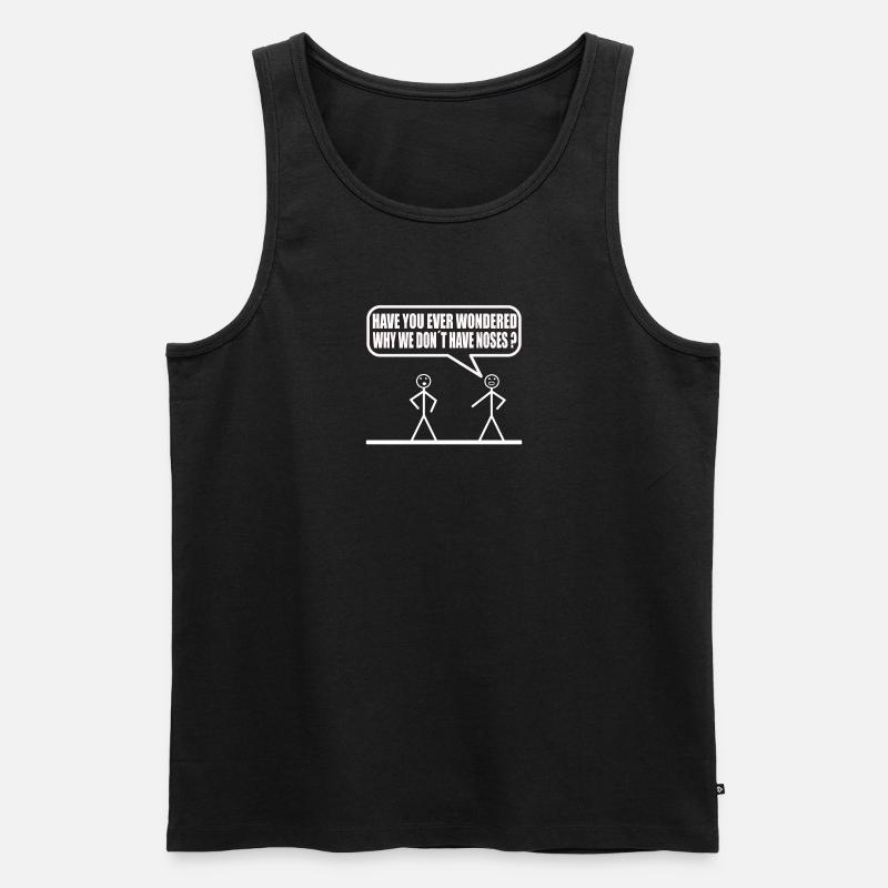 Lustiges Strichmännchen - Männer Premium Bio Tank Top - Schwarz