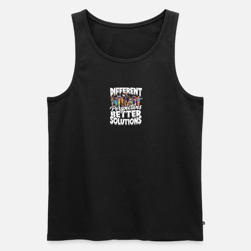 Different Perspectives, Better Solutions - - Men's Premium Organic Tank Top - black