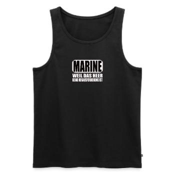 Lustiges Bundeswehr Soldaten - Männer Premium Bio Tank Top - Schwarz - Vorne - AI Model Male 178 light (178cm)