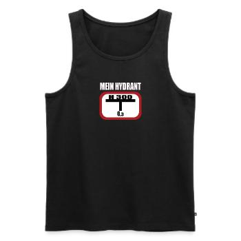 Lustiges Feuerwehr Hydrant - Männer Premium Bio Tank Top - Schwarz - Vorne - Michal (187cm)