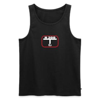 Lustiges Feuerwehr Hydrant - Männer Premium Bio Tank Top - Schwarz - Vorne - Michal (187cm)