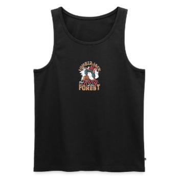 Bûcheron - le roi de la forêt - Bûcheron - Débardeur bio Premium Homme - noir - Devant - Michal (187cm)