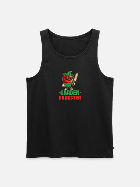 Tomato Plant Garden Gangster, Funny Tomato - Men's Premium Organic Tank Top - black