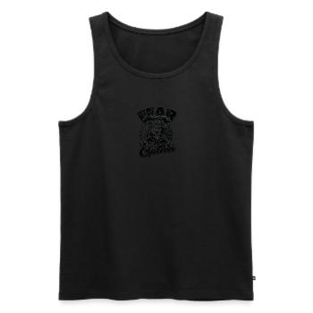 Fear is not an option - Boxing - Men's Premium Organic Tank Top - black - Front - AI Model Male 178 light (178cm)
