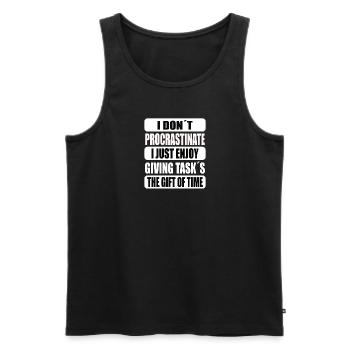 Lustig Ich Schiebe Dinge Nicht Auf - Männer Premium Bio Tank Top - Schwarz - Vorne - AI Model Male 178 light (178cm)
