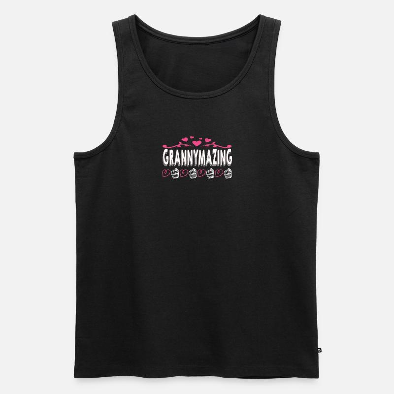 Oma Omi Großmutter Geschenkidee - Männer Premium Bio Tank Top - Schwarz
