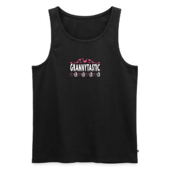 Oma Omi Großmutter Geschenkidee - Männer Premium Bio Tank Top - Schwarz - Vorne - Michal (187cm)