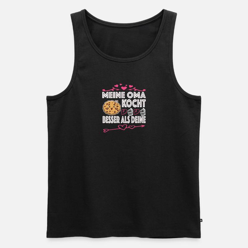 Oma Omi Großmutter Geschenkidee - Männer Premium Bio Tank Top - Schwarz