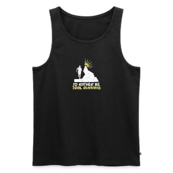 Trail Runner Running Jogging Jogger I Gift - Men's Premium Organic Tank Top - black - Front - AI Model Male 178 light (178cm)
