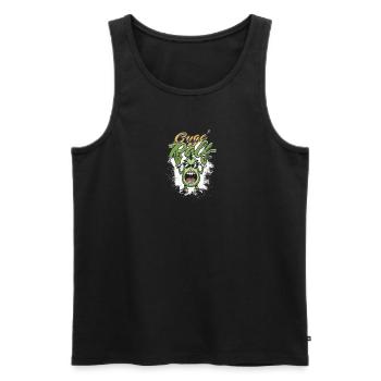Guac 'n' roll - Avocado - Männer Premium Bio Tank Top - Schwarz - Vorne - AI Model Male 178 light (178cm)