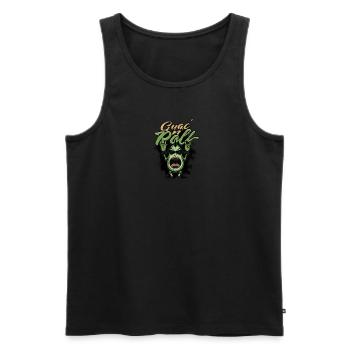Guac 'n' roll - Avocado - Männer Premium Bio Tank Top - Schwarz - Vorne - AI Model Male 178 light (178cm)
