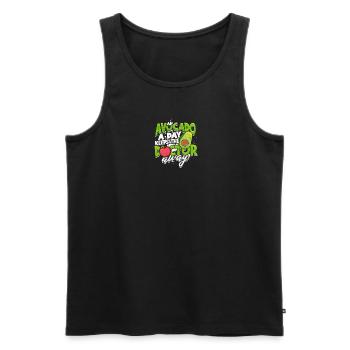 An avocado a day keeps the doctor away - Avocado - Men's Premium Organic Tank Top - black - Front - Michal (187cm)