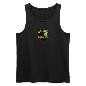 An avocado a day keeps the doctor away - Avocado - Men's Premium Organic Tank Top - black - Front - Michal (187cm)