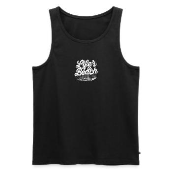 Das Leben ist ein Strand - Urlaub - Männer Premium Bio Tank Top - Schwarz - Vorne - Michal (187cm)