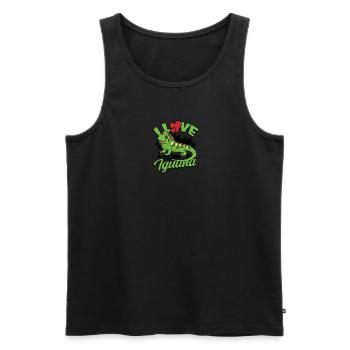 I Love My Iguana - Reptile - Men's Premium Organic Tank Top - black - Front - Michal (187cm)