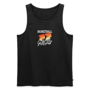 Basketballkorb Rucksack Basketball Court Geschenk - Männer Premium Bio Tank Top - Schwarz - Vorne - Michal (187cm)