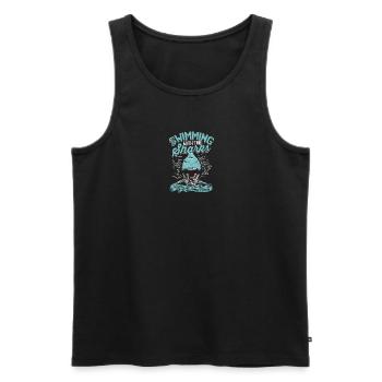 Swimming with the sharks - adrenaline edition - - Men's Premium Organic Tank Top - black - Front - AI Model Male 178 light (178cm)