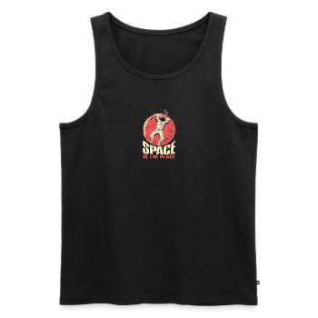 Raum ist der Ort - Raum - Männer Premium Bio Tank Top - Schwarz - Vorne - Michal (187cm)
