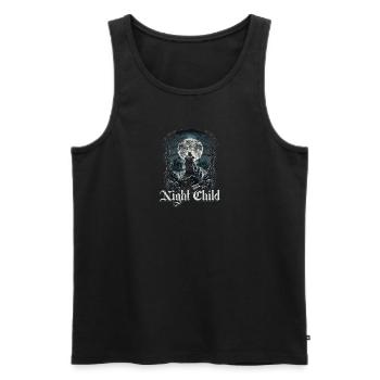 Gothic Subculture, Night Child, Emo Dracula Goth - Männer Premium Bio Tank Top - Schwarz - Vorne - Michal (187cm)