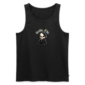 Gothic Chic Emo Chicken, Funny Death Metal Goth - Männer Premium Bio Tank Top - Schwarz - Vorne - Michal (187cm)