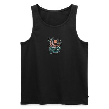 Sunsets and chill - Sunset - Men's Premium Organic Tank Top - black - Front - AI Model Male 178 light (178cm)