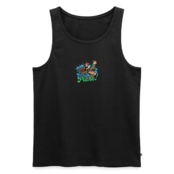 Gehen Sie über die Planke! -Pirat - Männer Premium Bio Tank Top - Schwarz - Vorne - AI Model Male 178 light (178cm)