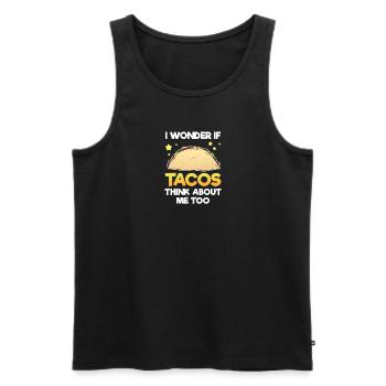 Taco Tortilla Mais Mexiko Essen I Geschenk - Männer Premium Bio Tank Top - Schwarz - Vorne - AI Model Male 178 light (178cm)