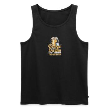 Alkohol ist die Antwort Ich kann mich nicht an die Frage erinnern - - Männer Premium Bio Tank Top - Schwarz - Vorne - AI Model Male 178 light (178cm)