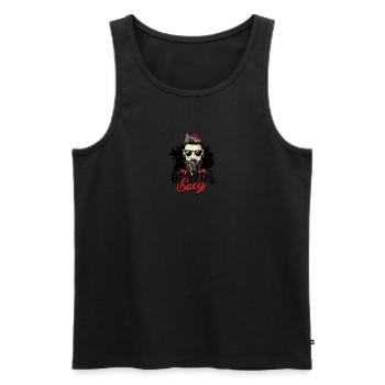 Beards are sexy - Beard - Men's Premium Organic Tank Top - black - Front - Michal (187cm)