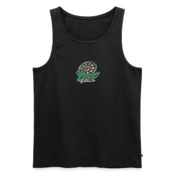Ein Pfeil nach dem anderen - Darts - Männer Premium Bio Tank Top - Schwarz - Vorne - AI Model Male 178 light (178cm)