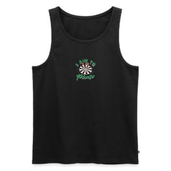 I aim to please - Darts - Men's Premium Organic Tank Top - black - Front - AI Model Male 178 light (178cm)