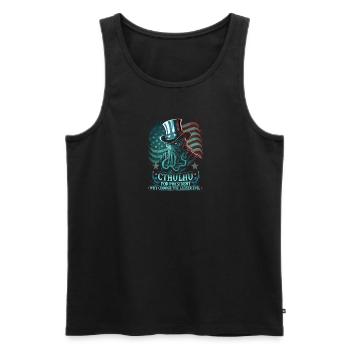 Cthulhu For President, Election 2024 Cosmic Horror - Men's Premium Organic Tank Top - black - Front - AI Model Male 178 light (178cm)