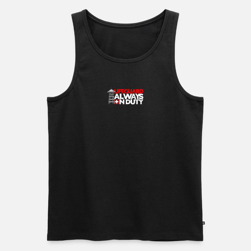 Rettungsschwimmer - immer im Einsatz - Rettungsschwimmer - Männer Premium Bio Tank Top - Schwarz