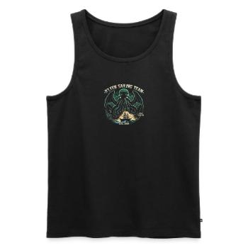 Cthulhu R'lyeh Sailing Team, Cosmic Horror Cthulhu - Men's Premium Organic Tank Top - black - Front - AI Model Male 178 light (178cm)