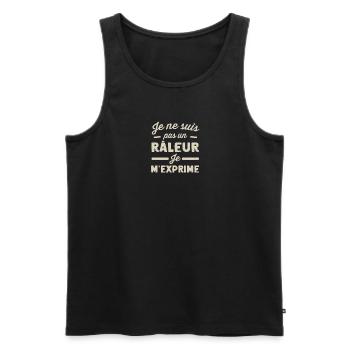 Pas un râleur, je m'exprime - Cadeau Humour Retra - Men's Premium Organic Tank Top - black - Front - Michal (187cm)