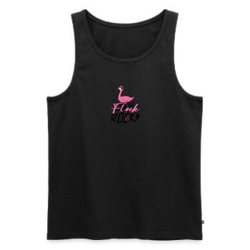 Unsere Flock rockt - Community - Männer Premium Bio Tank Top - Schwarz - Vorne - AI Model Male 178 light (178cm)