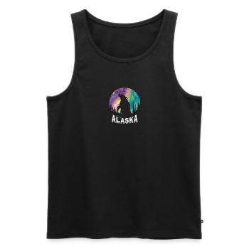 ALASKA - Reisen - Männer Premium Bio Tank Top - Schwarz - Vorne - Michal (187cm)