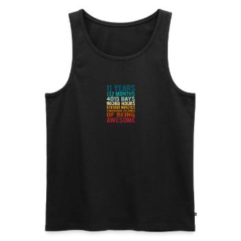 11 years of being awesome - - Men's Premium Organic Tank Top - black - Front - AI Model Male 178 light (178cm)