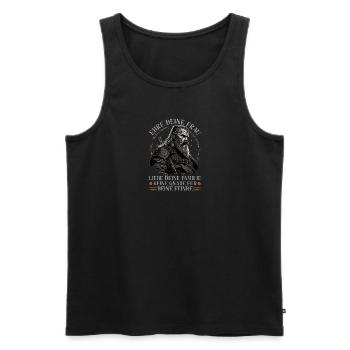 Wikinger Spruch, Ehre Deine Frau, Norse Viking - Männer Premium Bio Tank Top - Schwarz - Vorne - Michal (187cm)