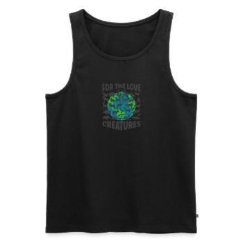 Pour l’amour de toutes les créatures - Vétérinaire - Débardeur bio Premium Homme - noir - Devant - Michal (187cm)