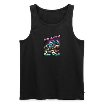 Hot Rod Meet Me At The Salt Flats, Muscle Car Rat - Débardeur bio Premium Homme - noir - Devant - AI Model Male 178 light (178cm)