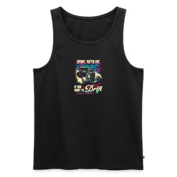Citation Hot Rod Drift, Retro Muscle Car Rat Rod - Débardeur bio Premium Homme - noir - Devant - AI Model Male 178 light (178cm)