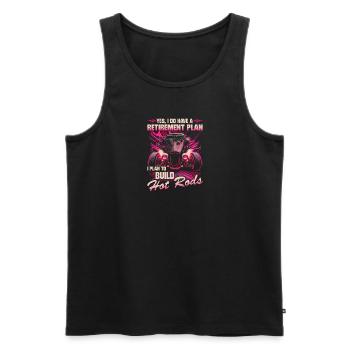 Plan de retraite Hot Rod Grandma, Retro Womens Hot - Débardeur bio Premium Homme - noir - Devant - AI Model Male 178 light (178cm)