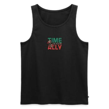 Die Zeit ist dein Verbündeter - Watch - Männer Premium Bio Tank Top - Schwarz - Vorne - AI Model Male 178 light (178cm)