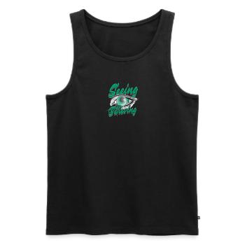 Seeing is believing - Eyes - Men's Premium Organic Tank Top - black - Front - Michal (187cm)